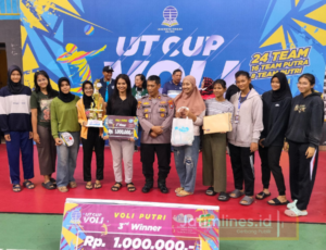 UT CUP Bola Volley di GOR Jayabaya Kediri, Kapolsek Mojoroto : Jaga Sportifitas