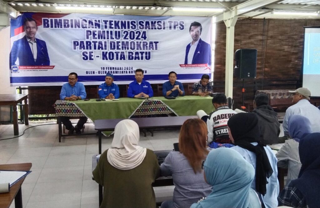 Berikan Pemahaman dan Konsolidasi Menangkan Renville, Ratusan Saksi Demokrat Kota Batu Ikuti Bimtek