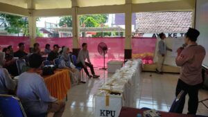Hasil penghitungan sementara Real Count PPK Kecamatan Pesantren berjalan 75 %