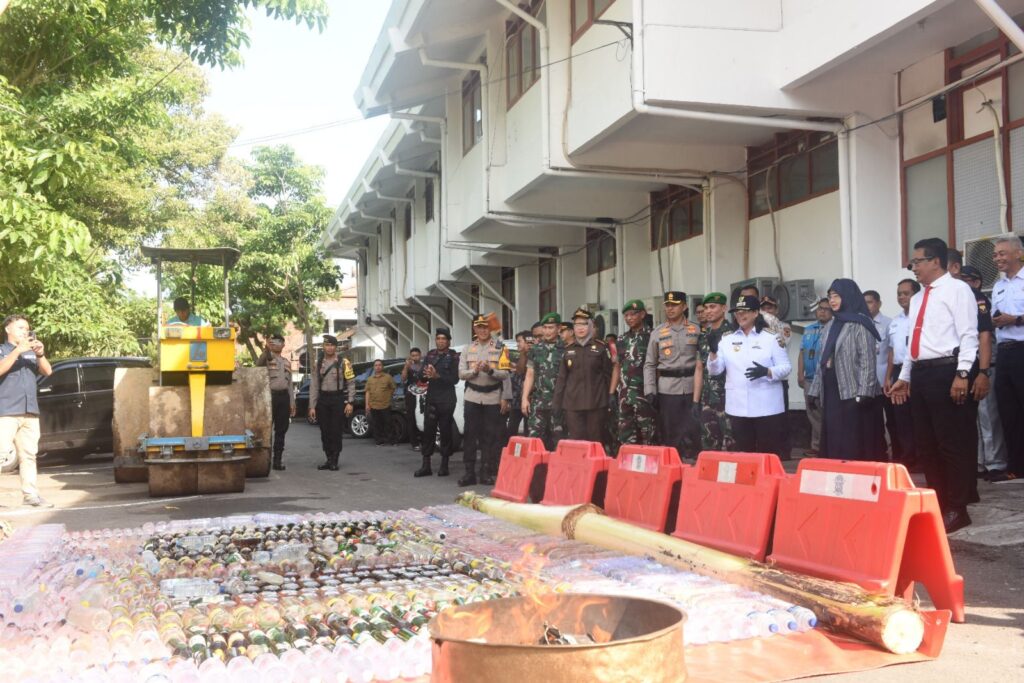 Polres Kediri Kota gelar pasukan dan pemusnahan narkoba serta miras