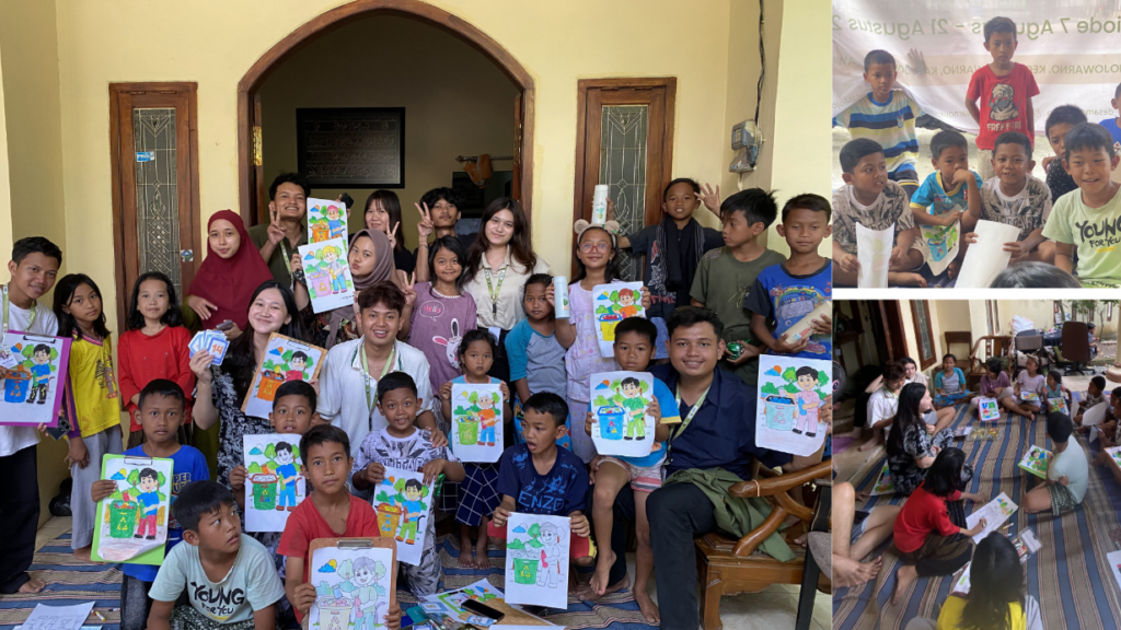 Antusias Anak-Anak Dusun Sidoluwih RW VI Desa Mojowarno Dalam Kegiatan Fun Teaching