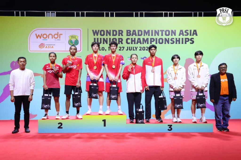 Indonesia Raih Finalis, Ganda Campuran Tiongkok Dominasi Podium di WONDR Badminton Asia Junior Championships 2025 Solo