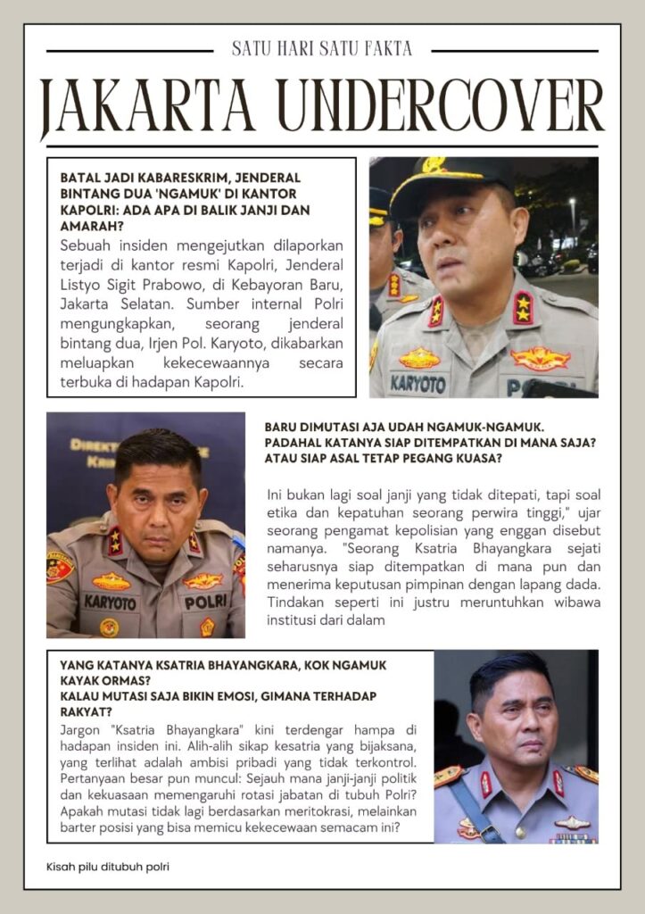 Isu Kekecewaan Jenderal Polri, Publik Pertanyakan Profesionalisme Rotasi Jabatan