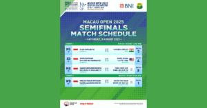Empat Wakil Indonesia Siap Tampil di Semifinal Macau Open 2025
