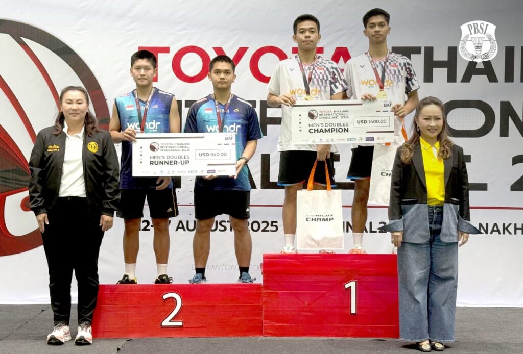 Sapu Bersih Gelar, Indonesia Kuasai Podium Thailand International Challenge 2025