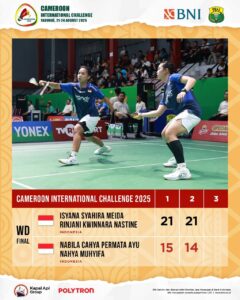 Indonesia Borong Empat Gelar Juara di Cameroon International 2025