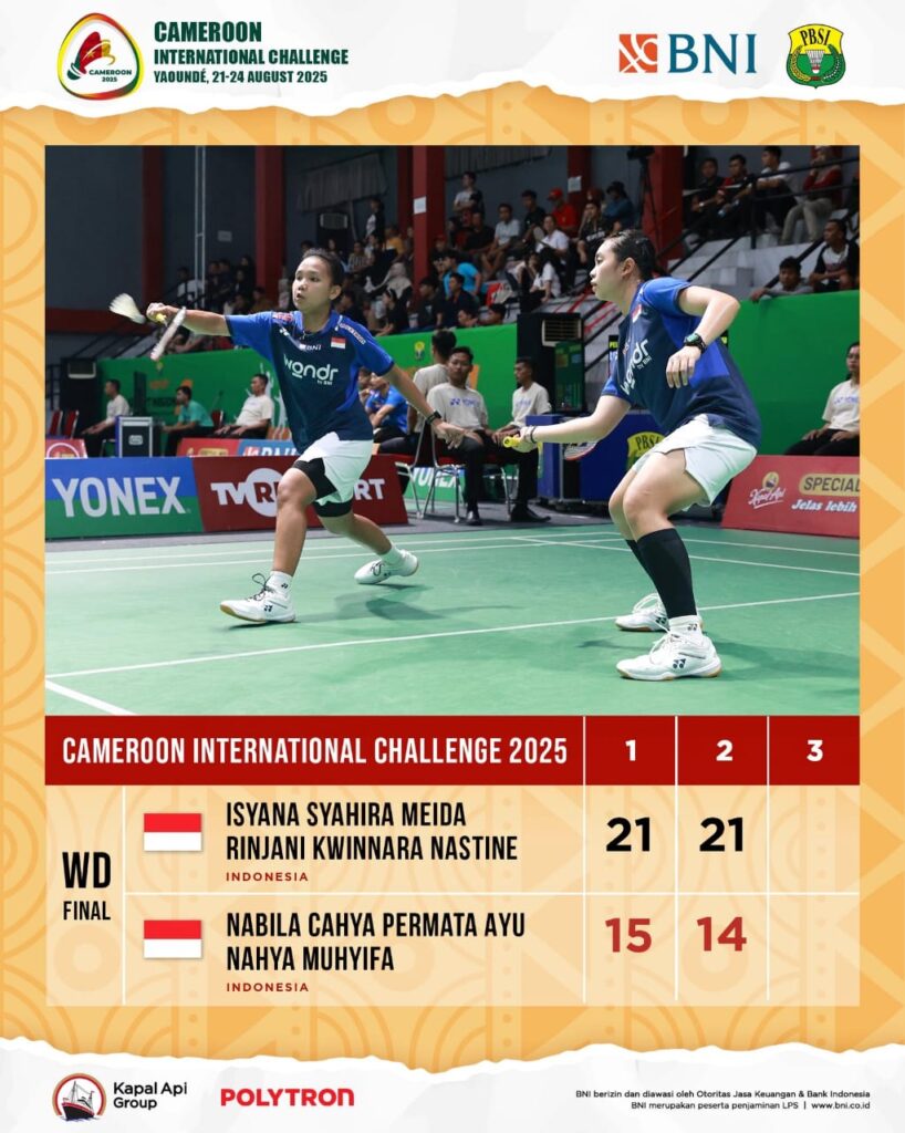 Indonesia Borong Empat Gelar Juara di Cameroon International 2025