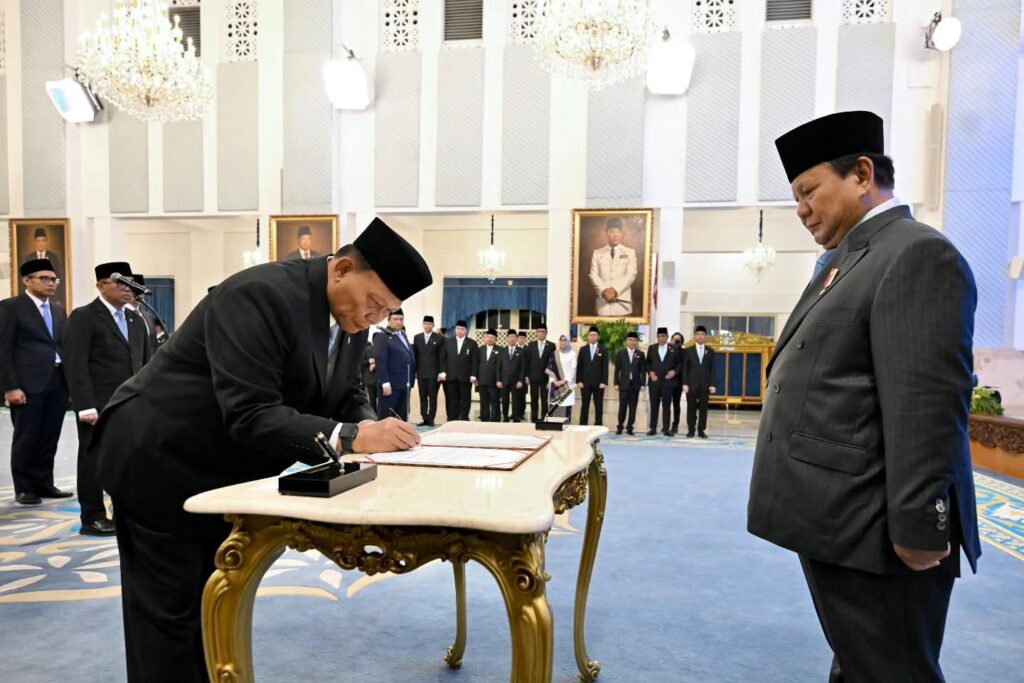 Presiden Prabowo Subianto Melantik Sejumlah Pejabat Negara di Istana Negara