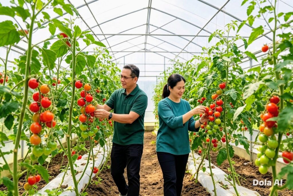 Merayakan Kesegaran: Petualangan Memetik Tomat Segar dari Kebun Hidroponik