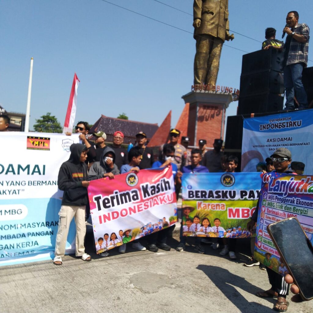GPI Dampingi Ribuan Warga, Melakukan Aksi Damai Mendukung Program MBG.