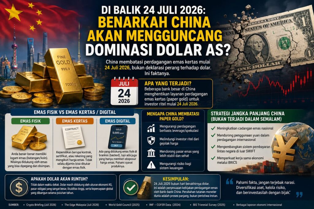 Di Balik 24 Juli 2026: Benarkah China Bersiap Mengakhiri Era Dolar?